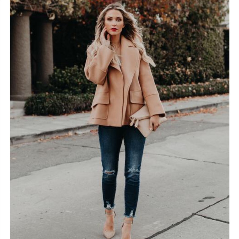 New. Camel peacoat. Medium. Brand new.